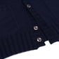 Dark blue "Gilet Rib" vest made from pure comforter cashmere