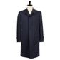 Dark blue "Vento" coat made of cotton & cashmere - purely handmade