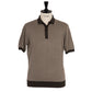 Knitted polo "Stile Contrasto" made of pure silk - handmade