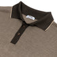 Knitted polo "Stile Contrasto" made of pure silk - handmade