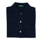 SS24 PHOTO DKL.BLAU OK - Brigatelli dal 1922 per Michael Jondral: knitted shirt "Camicia Polo 3 Tasce" in linen and cotton