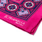 Patterned Pochette made from pure English Silk - hand-rolled