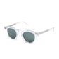 Sunglasses "WELT Transparent" with green lenses - handmade