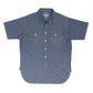 Western Shirt "Short-Sleeve Barn" made from Japanese Cotton Chambray - Japanese Item
