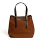 Bag "New Office Tote" made from Cotton Canvas and Saddle Leather - handmade