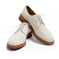 Shoes "Bob" made of White Suede - handmade