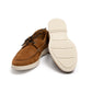 Il Mocassino exklusiv x MJ: Boat-Loafer "Positano" aus mittelbraunem Kalbs-Nubuk
