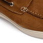 Il Mocassino exklusiv x MJ: Boat-Loafer "Positano" aus mittelbraunem Kalbs-Nubuk