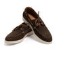 Il Mocassino exklusiv x MJ: Boat-Loafer "Positano" aus dunkelbraunem Kalbs-Nubuk