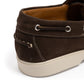 Il Mocassino exklusiv x MJ: Boat-Loafer "Positano" aus dunkelbraunem Kalbs-Nubuk