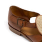 Sandal "Franck" made of Calfskin and Raffia