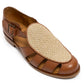 Sandal "Franck" made of Calfskin and Raffia