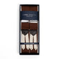 Brown Button Suspenders "Rigid Plain"