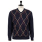 Pullover "Motivo Rombo" aus reinem Kaschmir - Handarbeit