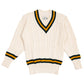 Fox Brothers x MJ: Original Cricket Pullover "Fox Cricket Club" aus britischer Wolle