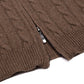 Zip-Cardigan "Cable" aus Merinowolle und Kaschmir - 3 Ply Cashmere Blend