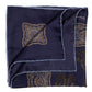 Carree-Schal "Grande Paisley Stampato" aus reiner Seide - Handrolliert