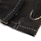 Gloves "Officer" made from Black-Brown Deerskin - hand-sewn