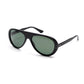 Sonnenbrille "MOTO AVIATORS Black" mit grünen Gläsern - Handcrafted