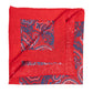 Limited Edition: Einstecktuch "Paisley Turco" aus reinem Leinen - Handrolliert