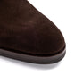 Derby "Blucher" aus dunkelbraunem Rauhleder - reine Handarbeit