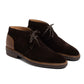 Boots "Peak Chukka" made of dark brown suede—entirely handcrafted