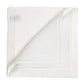 White Pocket Square "Jour Venise" made of pure Linen - hand-embroidered