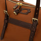 Reisetasche "Happy Weekend" aus Baumwollcanvas und Sattelleder - Handarbeit