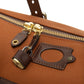 Reisetasche "Happy Weekend" aus Baumwollcanvas und Sattelleder - Handarbeit