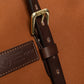 Reisetasche "Happy Weekend" aus Baumwollcanvas und Sattelleder - Handarbeit