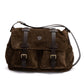 Shoulder Bag "Satchel Bag" made of Suede and Saddle Leather - Handcrafted