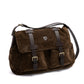 Shoulder Bag "Satchel Bag" made of Suede and Saddle Leather - Handcrafted