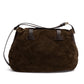 Shoulder Bag "Satchel Bag" made of Suede and Saddle Leather - Handcrafted