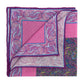 Pocket Square "Paisley Incrati" made of Cotton, Silk and Linen - Hand-rolled