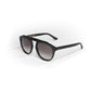 Mattschwarze Sonnenbrille "GRAND TOUR" mit grauen Gläsern