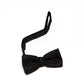 Tied black bow tie made of pure silk