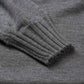 Grauer Pullover "Round Rib" aus reinem Duvet-Kaschmir