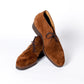 Brown "Chukka" bootee – calf suede with lambskin lining