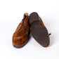 Brown "Chukka" bootee – calf suede with lambskin lining