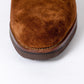 Brown "Chukka" bootee – calf suede with lambskin lining