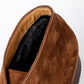 Brown "Chukka" bootee – calf suede with lambskin lining