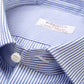 Hellblau gestreiftes Hemd "PinPoint" mit Sportmanschette - Handarbeit
