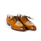 Derby "Norvegian Spectator" made of Cognac-Colored Calfskin with Suede Details - purely handmade