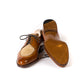 Derby "Norvegian Spectator" made of Cognac-Colored Calfskin with Suede Details - purely handmade