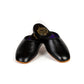 Bowhill & Elliot x MJ: Black slipper made of calfskin