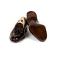 Loafer "Split Toe Tassel" aus dunkelbraun genarbtem Kalbsleder - reine Handarbeit