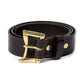 Croots x MJ: Limited Edition: Brauner Gürtel "Fireman" aus Sattelleder mit Quick Release-Messingschliesse