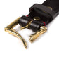 Croots x MJ: Limited Edition: Brauner Gürtel "Fireman" aus Sattelleder mit Quick Release-Messingschliesse