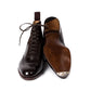 Boot "Fullbrogue-Oxford" made of dark brown calfskin with suede shaft - purely handcrafted