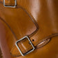 Double monk in light brown calfskin - purely handcrafted